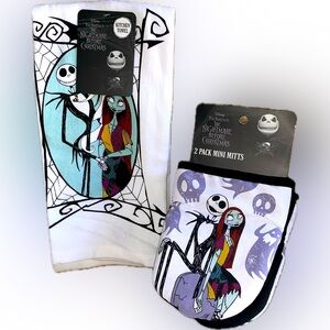 Disney The Nightmare Before Christmas 1 Kitchen Towel & 2PK Mini Oven Mitts- NWT